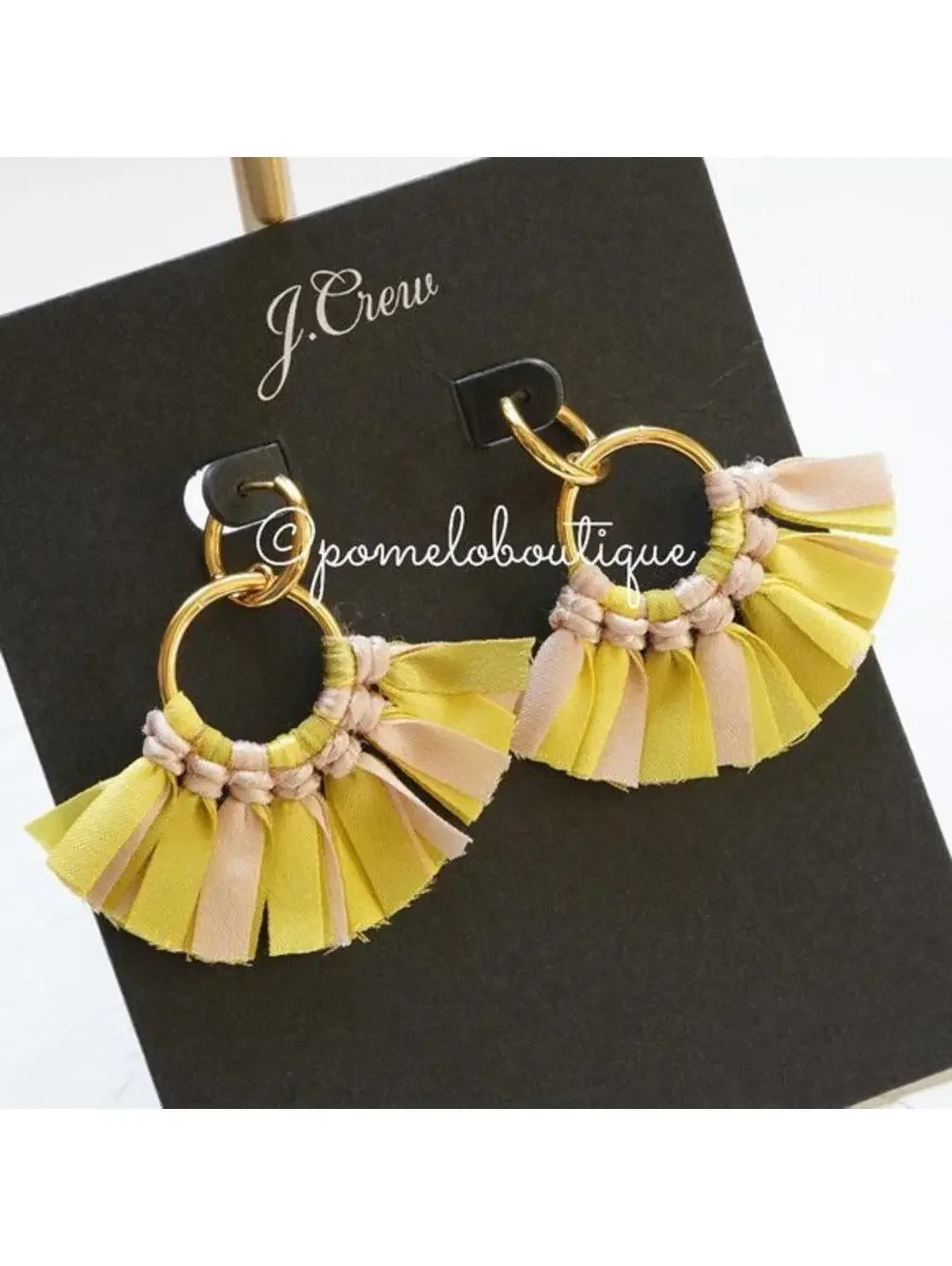 J.Crew Fabric Fan Earrings